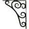 Ekena Millwork Tristan Wrought Iron Bracket, (Triple center brace), Antiqued Pale Gold 2"W x 12"D x 15"H BKTM02X12X15TTNAPG - alternate 7